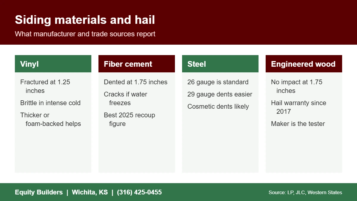 Best siding for hail compared by material